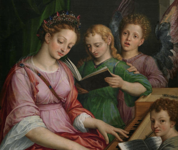 Saint Cecilia surrounded by angels, Michiel Coxie, 1569